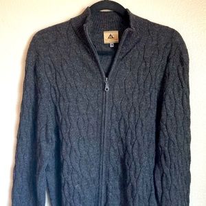 Men’s Large zipper cardigan 100% alpaca